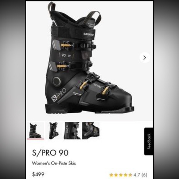 Women’s 24/24.5 Salomon S/PRO 90 Ski Boots - Picture 4 of 4